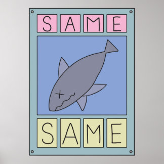 Nichijou Same Shark Poster