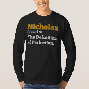 Nicholas Gift Name Personalisiert Geburtsname Defi T-Shirt