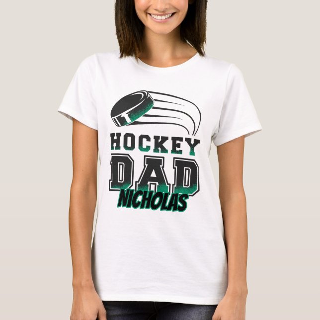 Nicholas Hockey Dad With Puck Mens  T-Shirt (Vorderseite)