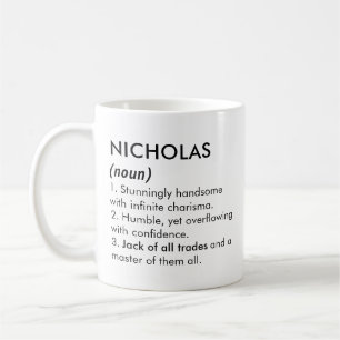 Nicholas Name, Bearbeitbarer Name, Benutzerdefinie Kaffeetasse