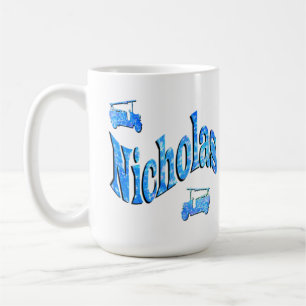 Nicholas Name Mit Feuerwehrautos, Kaffeetasse