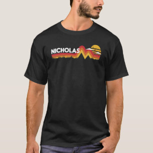 Nicholas Retro Vintage Sonnenuntergang Nicholas 80 T-Shirt