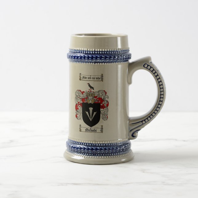 Nichols Wappen Stein Bierglas (Rechts)