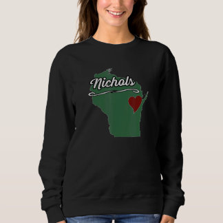 NICHOLS  Wisconsin WI USA  City State Souvenir Sweatshirt