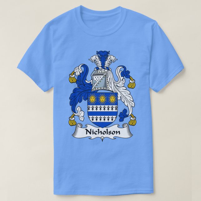 Nicholson Coat of Arms Family Crest  T-Shirt (Design vorne)