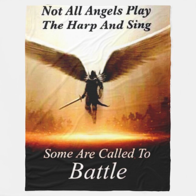 NICHT ALLE ANGELN SPIELEN DIE HARTE FLEECEDECKE (Vorderseite)