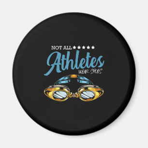 Nicht alle Athleten tragen Schuhe Funny Swimmer Magnet