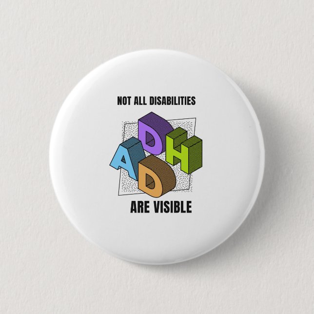 Nicht alle Behinderungen sind sichtbar Button (Vorderseite)