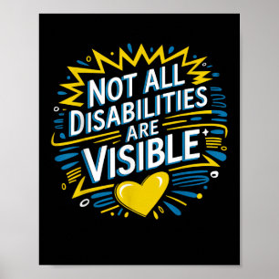 Nicht alle Behinderungen sind sichtbar Cool Unsich Poster