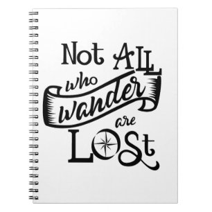 Nicht alle, die Notebook-Wander Notizblock