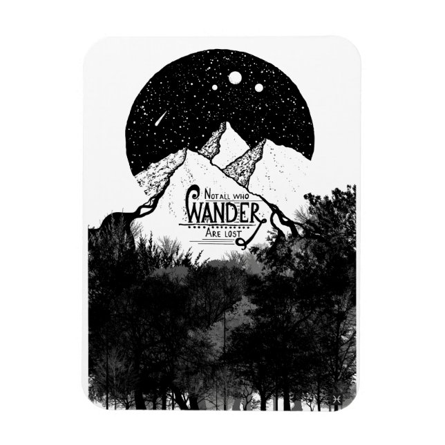 Nicht alle, die WANDER verloren haben, Illustratio Magnet (Vertikal)