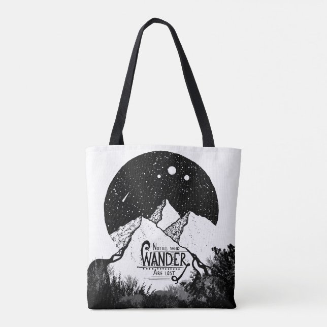 Nicht alle, die WANDER verloren haben, Illustratio Tasche (Rückseite)