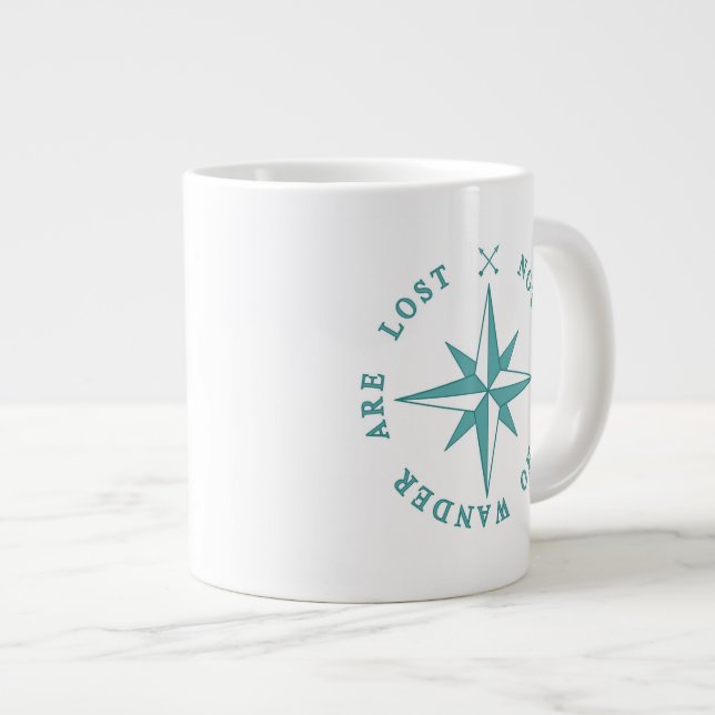 Nicht alle, die Wander verloren sind Jumbo-Tasse (Vorderseite Rechts)