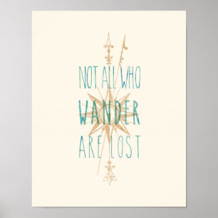 Nicht alle, die wandern, haben das inspirierende P Poster