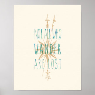 Nicht alle, die wandern, haben das inspirierende P Poster