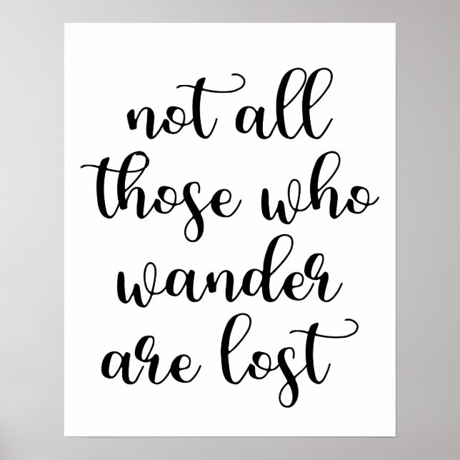 Nicht alle, die wandern, haben das Poster verloren (Vorne)