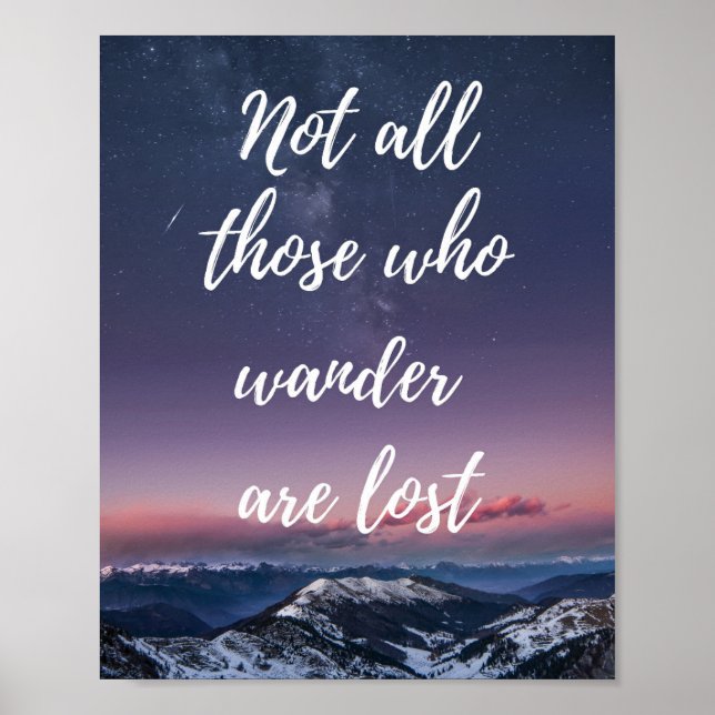 Nicht alle, die wandern, haben ein Reiseangebot ve Poster (Vorne)