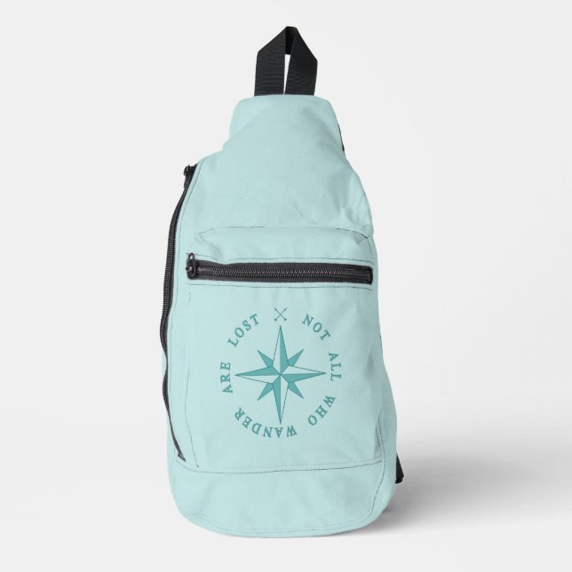 Nicht alle, die wandern, sind verloren crossbody bag (Vorderseite)