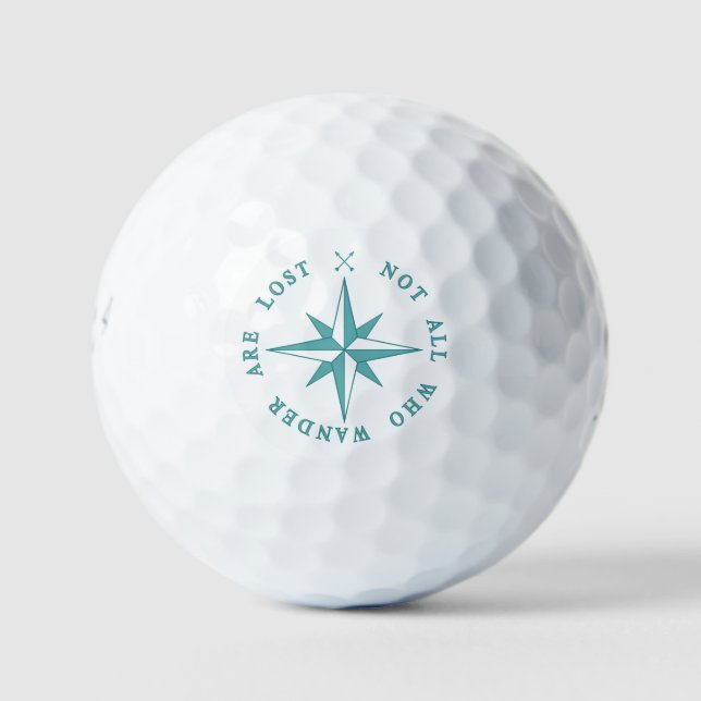 Nicht alle, die wandern, sind verloren golfball (Vorderseite)