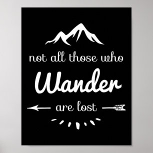 Nicht alle, die wandern, sind verloren Lustiger Wa Poster