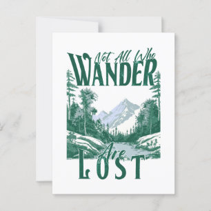 Nicht alle, die wandern sind verloren - Naturerleb Postkarte