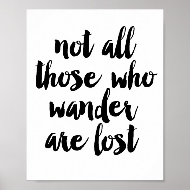Nicht alle, die wandern, sind verloren poster (Vorne)