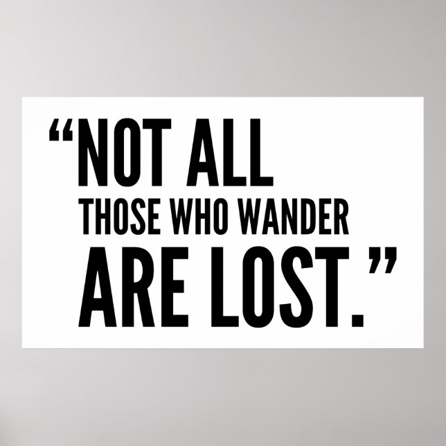 Nicht alle, die wandern, sind verloren poster (Vorne)