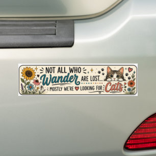 Nicht alle, die wandern, sind verloren süße Katze Autoaufkleber