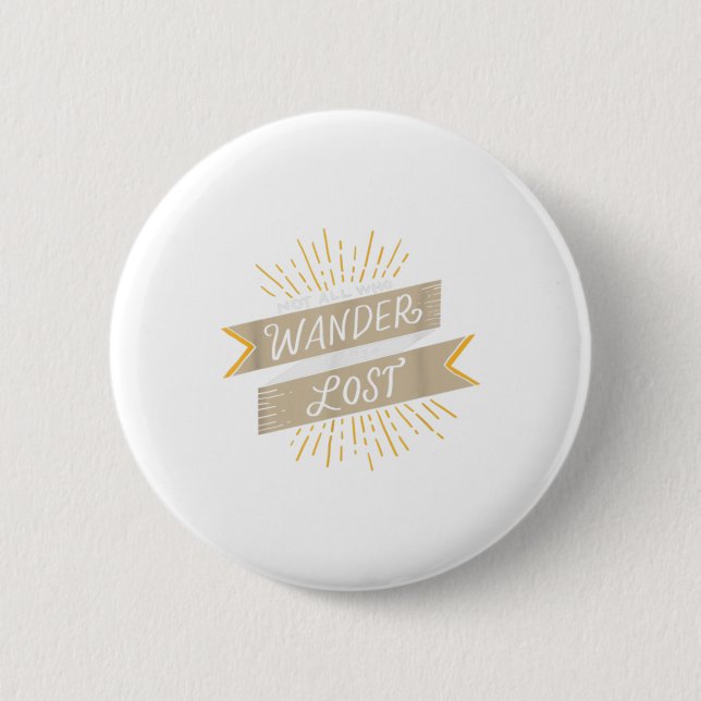 Nicht alle, die wandern sind verloren - Wandergesc Button (Vorderseite)
