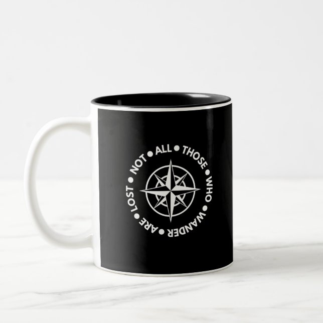 Nicht alle, die wandern, sind verloren zweifarbige tasse (Links)