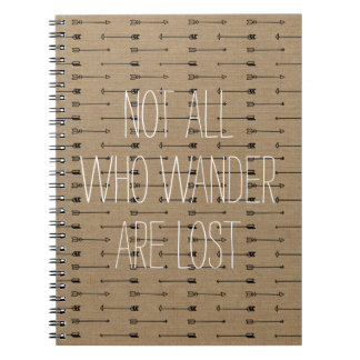 Nicht alle, die wandern, sind verlorenes inspo notizblock