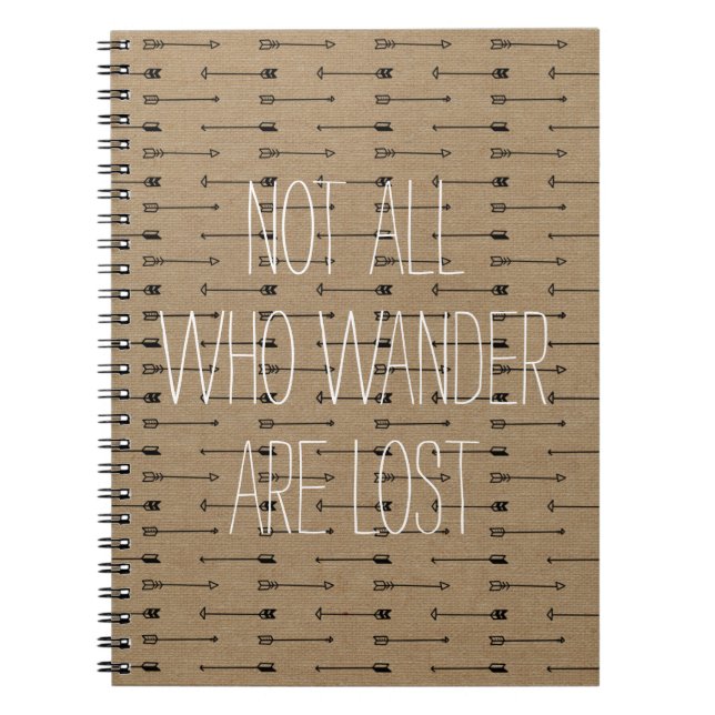 Nicht alle, die wandern, sind verlorenes inspo notizblock (Vorderseite)