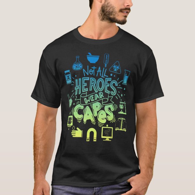 Nicht alle Helden tragen Capes Labrador Tech Life  T-Shirt (Vorderseite)