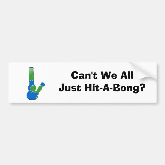 Nicht alle können wir gerade Schlag-EIN-Bong? Autoaufkleber (Vorne)