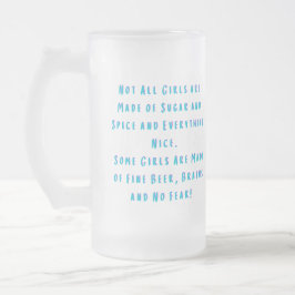 Nicht alle Mädchen sind aus Zucker und Gewürz Mattglas Bierglas