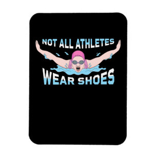 Nicht alle Sportler tragen Schuhe Magnet