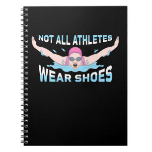 Nicht alle Sportler tragen Schuhe Notizblock