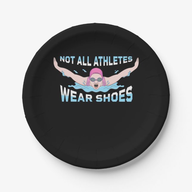 Nicht alle Sportler tragen Schuhe Pappteller (Vorderseite)