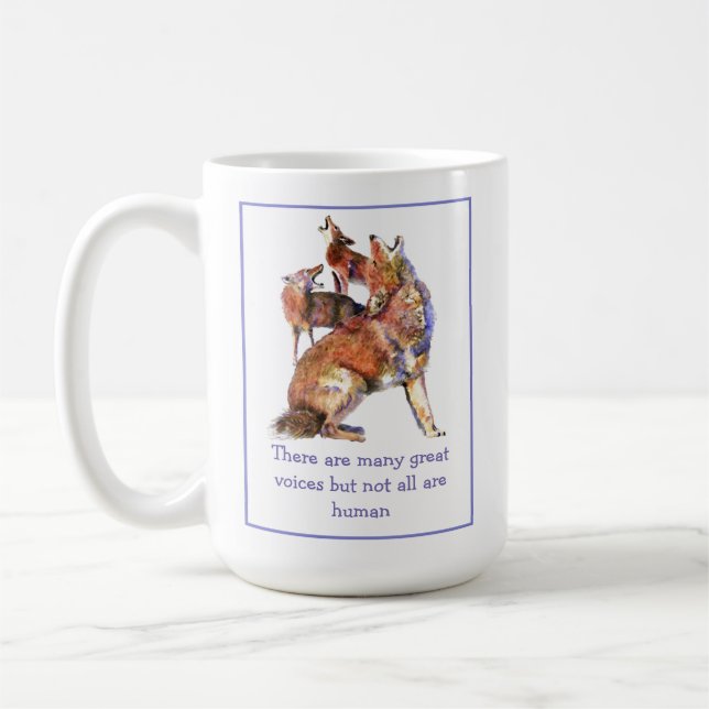 Nicht alle Stimmen, die menschliche Inspirationsko Kaffeetasse (Links)