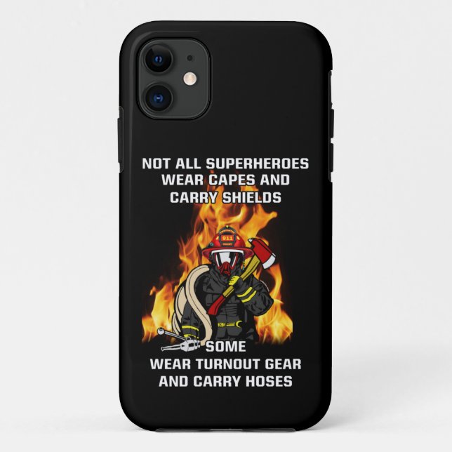 Nicht alle Superhelden... Feuerwehrmann Case-Mate iPhone Hülle (Rückseite)