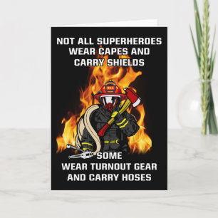 Nicht alle Superhelden... Feuerwehrmann Karte