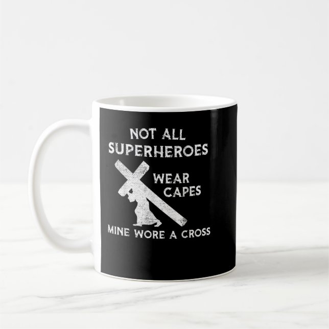 Nicht alle Superhelden tragen Kapuzen, sondern ein Kaffeetasse (Links)