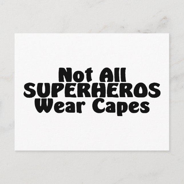 Nicht alle SUPERHEROS Abnutzungs-Kape Postkarte (Vorderseite)