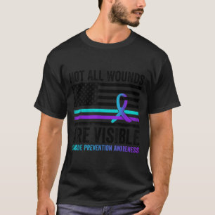Nicht alle Wunden sind sichtbar Amerikanische Flag T-Shirt