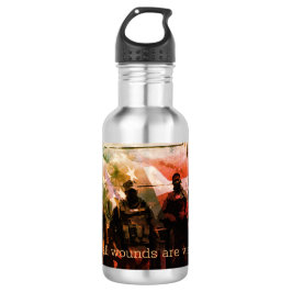 Nicht alle Wunden sind sichtbar PTSD Awareness Fla Edelstahlflasche
