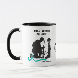 NICHT ALLE WUNDEN SIND SICHTBAR. PTSD AWARENESS. TASSE