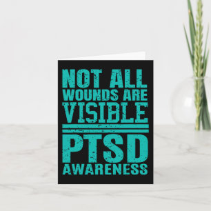 Nicht alle Wunden sind sichtbar - PTSD-Bewusstsein Karte
