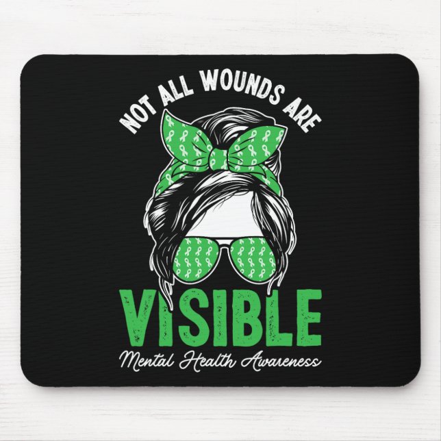Nicht alle Wunden sind sichtbar, undurchsichtig, p Mousepad (Vorne)