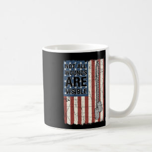 Nicht alle Wunden sind sichtbar, wenn Ptsd uns Arm Kaffeetasse