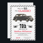 Nicht alt, aber klassisch 1939 Auto Männer Geburts Einladung<br><div class="desc">Dieses lustige Nicht Alt,  sondern Klassik Alte 1950er Jahre Car Herren-Geburtstags Einladung für ihn mit einem Vintagen klassischen Coupe 1939. Und,  ein Bonus,  ist,  dass die Rückseite dieser Karte ist steuerbar! Feiern Sie Ihren Mann mit dieser klassischen Einladung!</div>